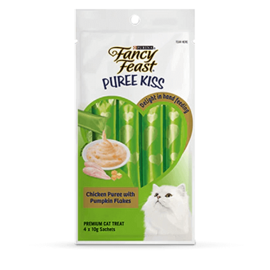 FANCY FEAST Puree Kiss Chicken Pumpkin Cat Treats Purina New Zealand